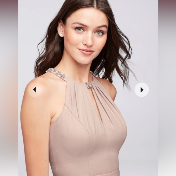 David’s Bridal Halter Bridesmaid Dress - Picture 6 of 8